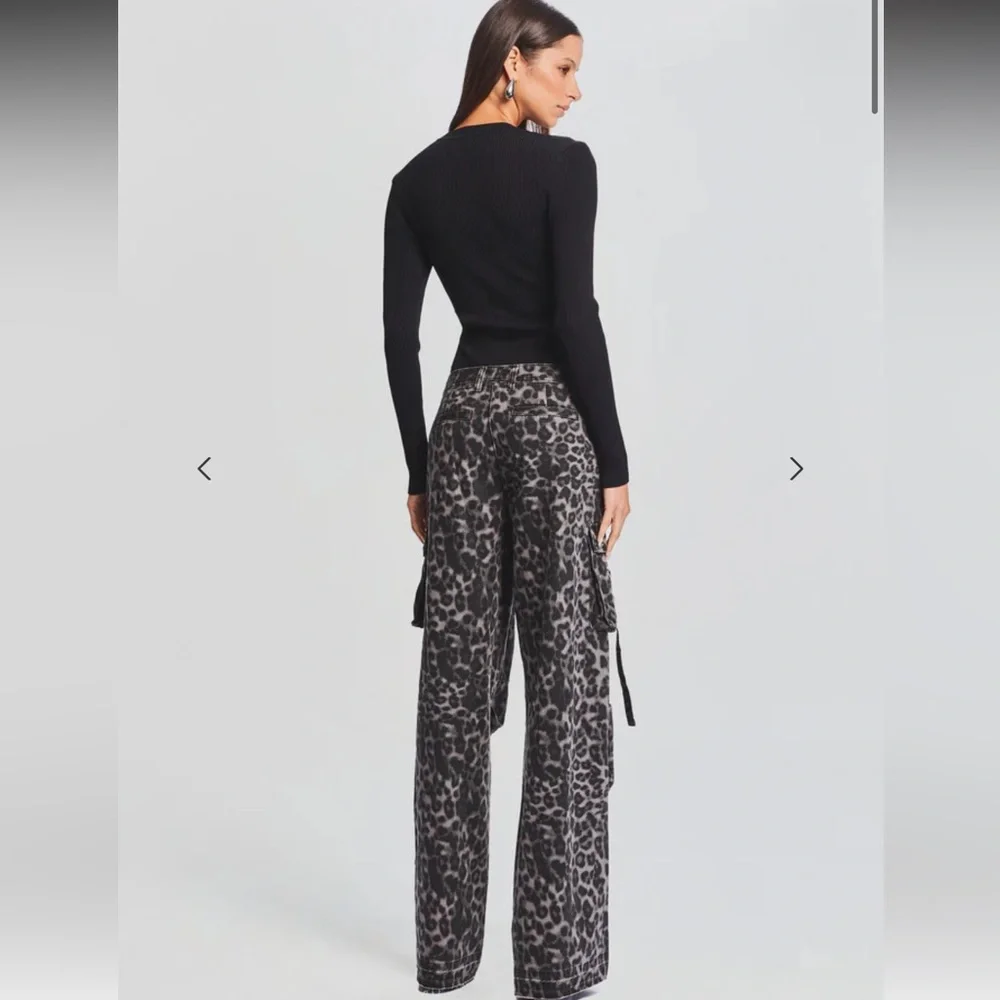 NWT SER.OY.A leopard print cargo low rise pants - 23 - Picture 4 of 9